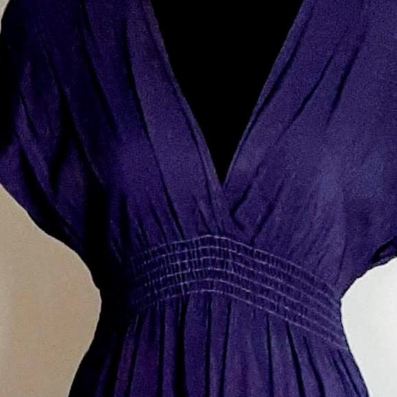 Casual Purple V-Neck Sleeveless Mini Dress Size L - Picture 4 of 4
